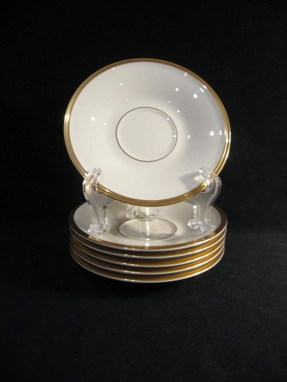 LENOX ETERNAL SAUCERS ONLY - NO CUPS - 6 NEW WITH TAGS